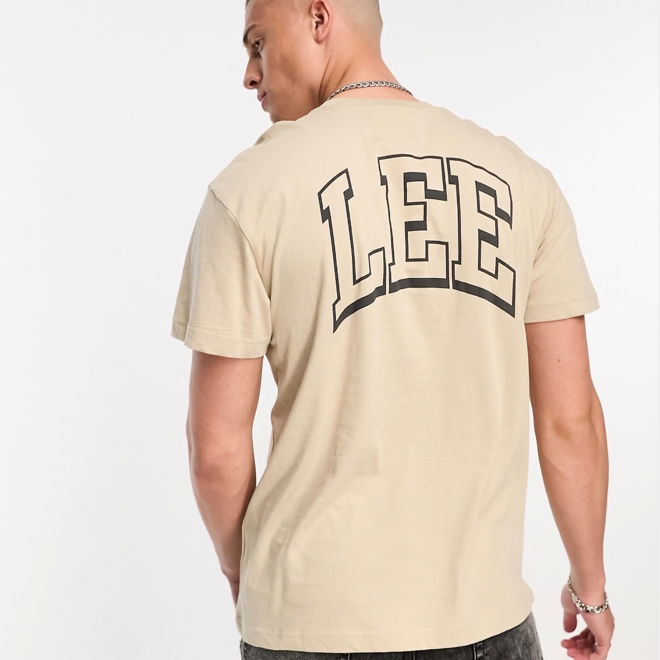 Футболка Lee чоловіча бежева 112329759